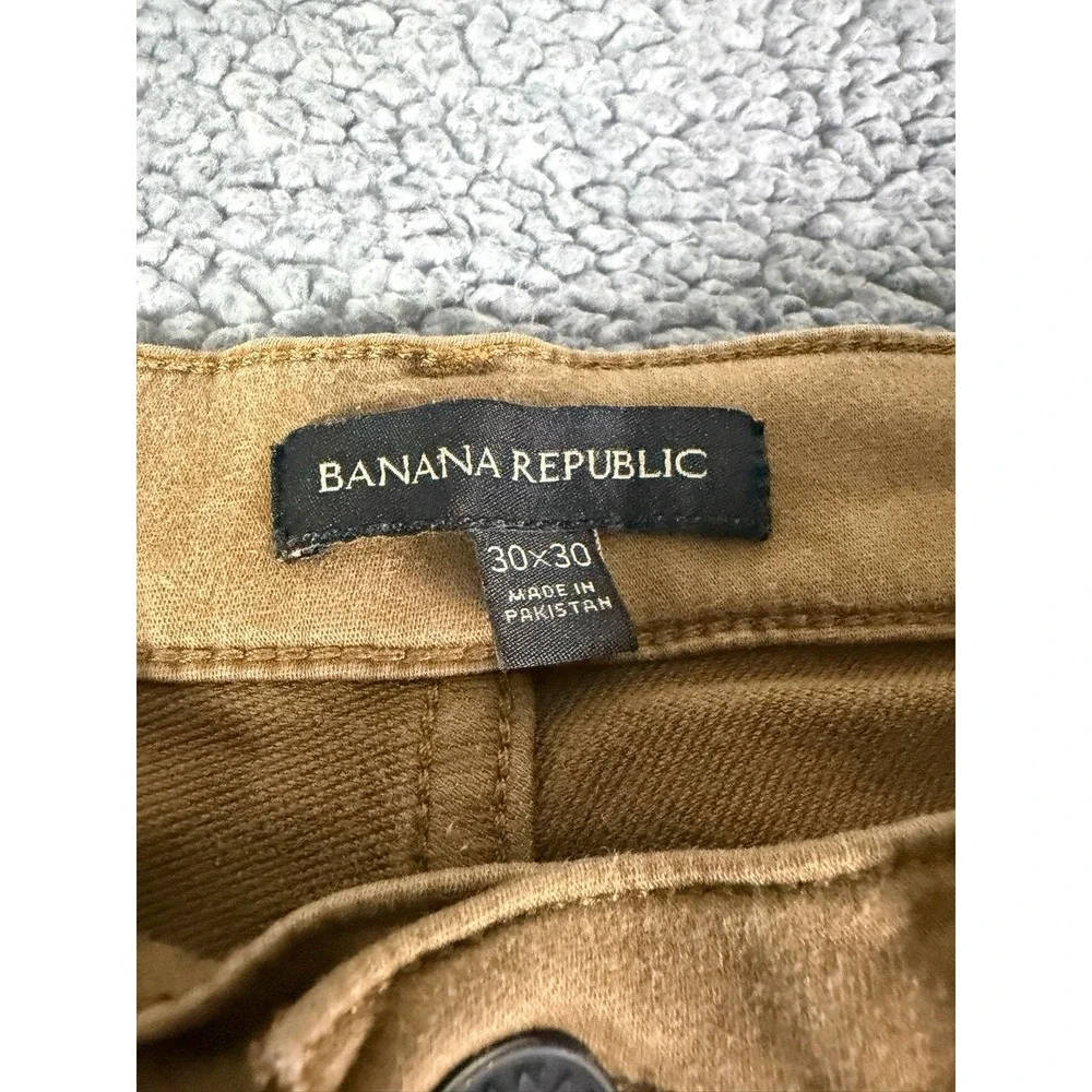 Banana Republic Mens 31x28 Khaki Brown Cotton Stretch Five Pocket Pants Chinos